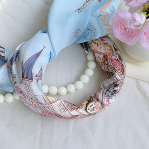 StephyDesignHK Fairy Tale Castle Scarf & Scarf Ring Gift Set